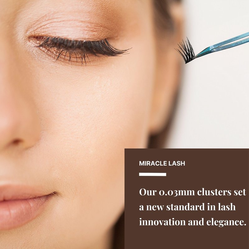 PARK SEONG HEE MIRACLE LASH DIY False Eyelashes, Lash Clusters, Lengthening Wisps 9mm-16mm Contact Lens Friendly, Easy to Apply, Reusable Strip Lashes (E6-280, 11mm)