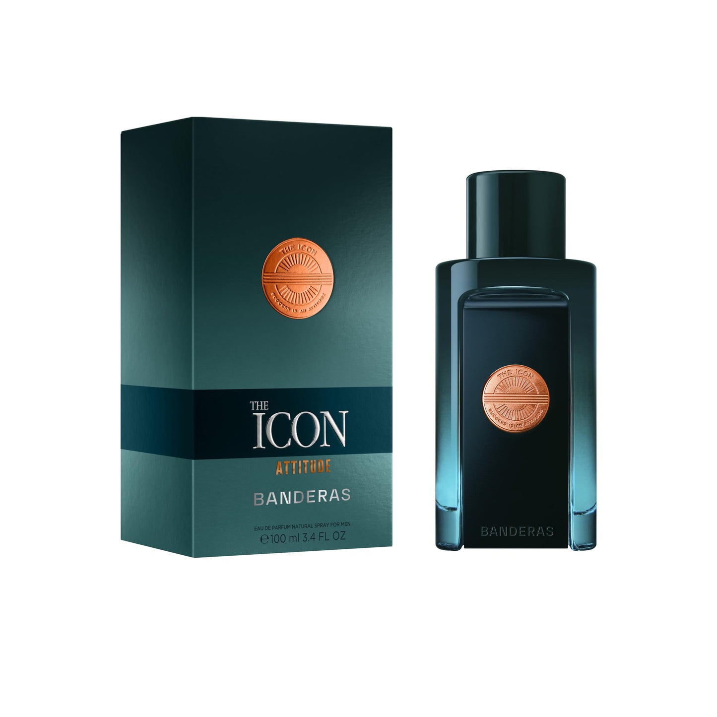 Banderas Perfumes - The Icon Attitude - Eau de Parfum for Men - Long Lasting - Masculine and Elegant Fragrance - Ideal for Special Events - 3.4 Fl Oz