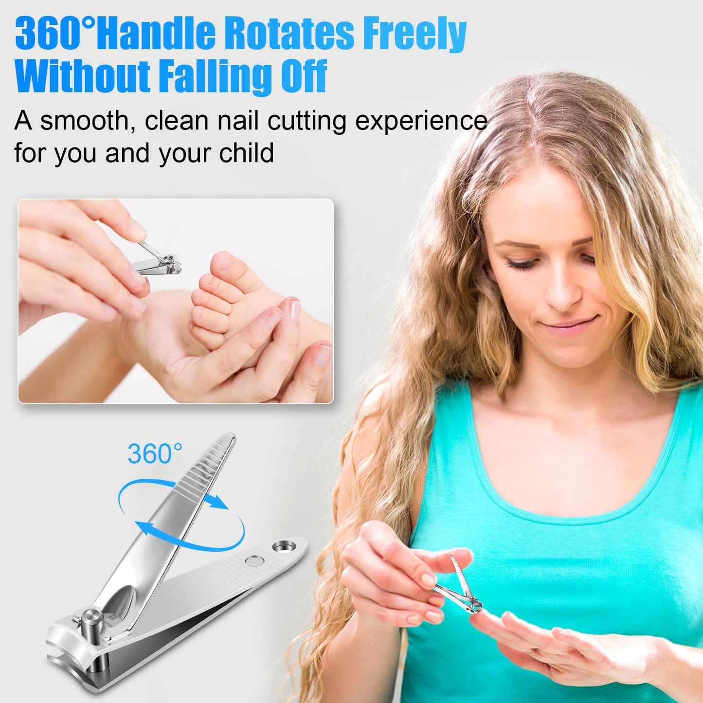 HOFASON 100 Pcs Nail Clippers Bulk for Men Women Adult, Stainless Steel Fingernail ToeNail Clipper Cutter Set Travel Manicure Pedicure Kit Operation Christmas Items Gifts for Homeless Supplies