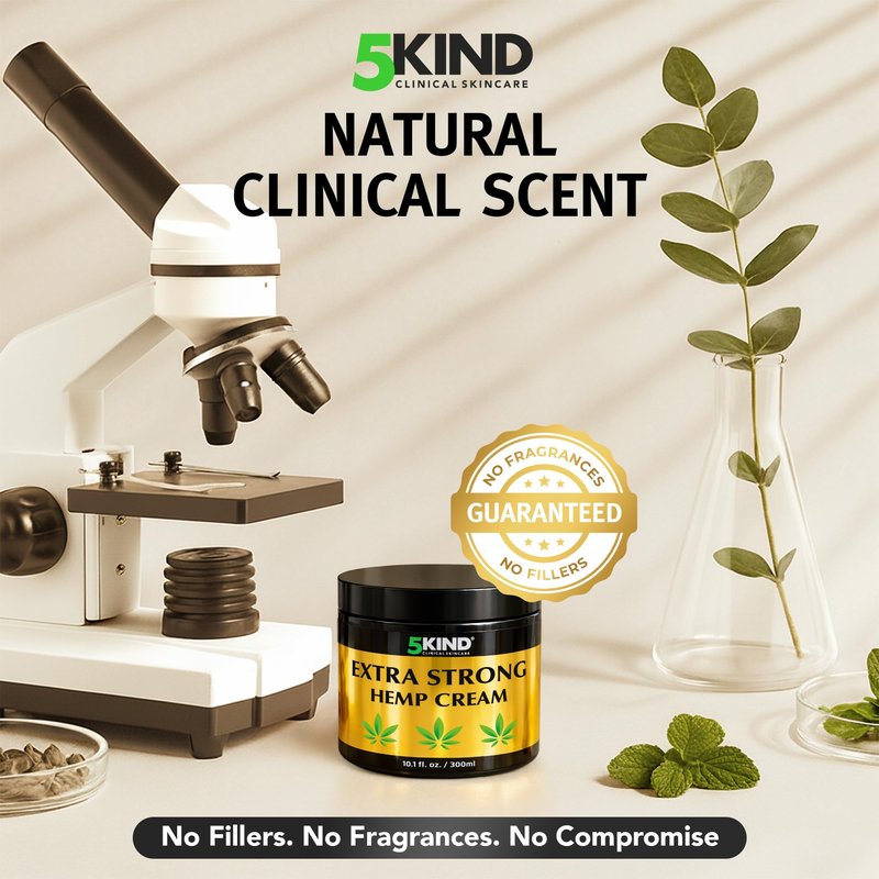 5kind Extra Strong Hemp Cream 10.1 fl oz - Maximum Strength - Natural Topical Cream - Muscle Rub for Lower Back, Joints, Neck, Knees, Shoulders
