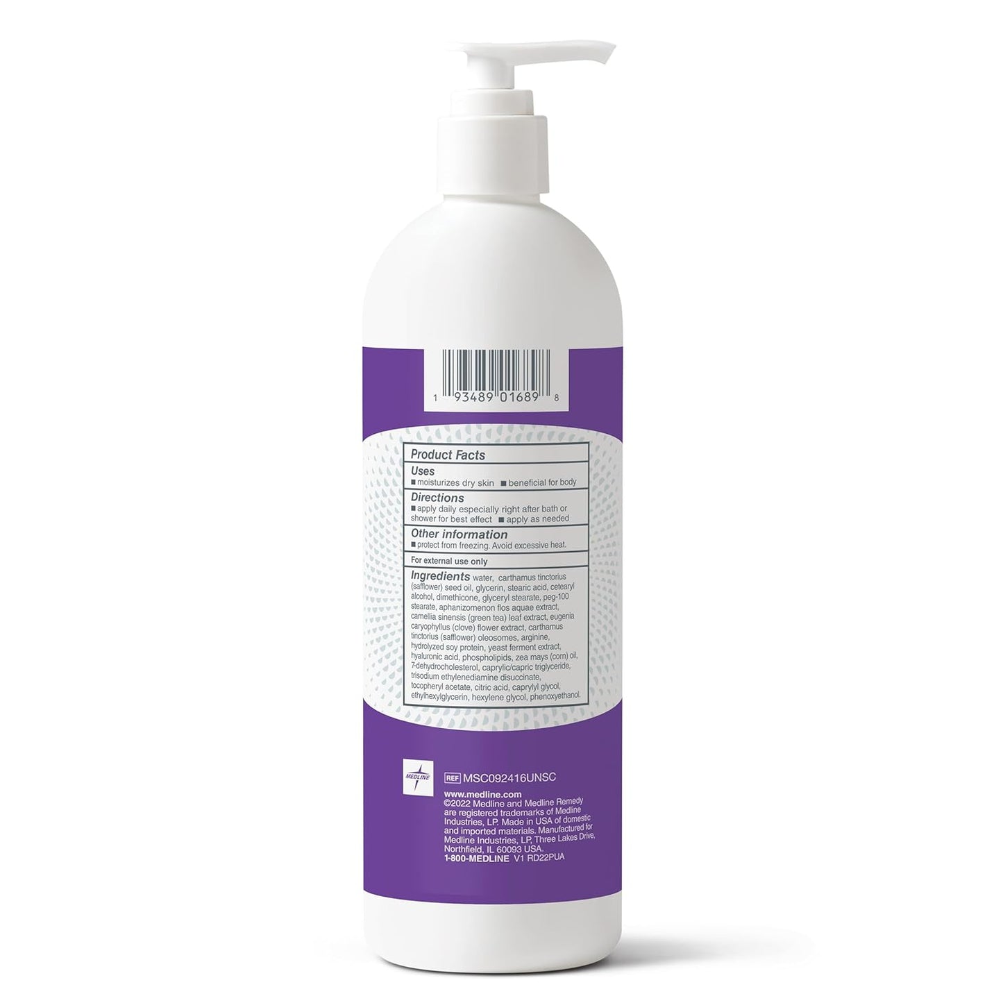 Medline Remedy Nourishing Skin Cream - Paraben-Free Unscented Moisturizer | 16 Fl Oz (Pack of 2)