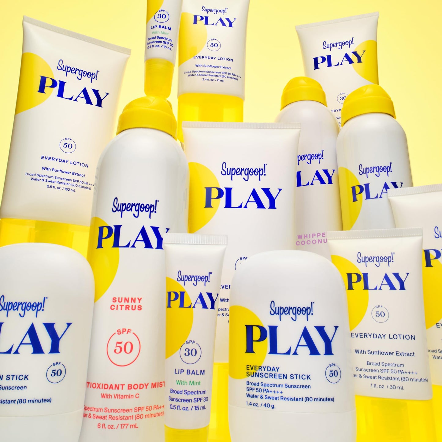Supergoop! PLAY Antioxidant Body Mist w/Vitamin C - 6 fl oz - SPF 50 PA++++ Broad Spectrum Sunscreen - Body Spray - Great for Active Days - Sunny Citrus