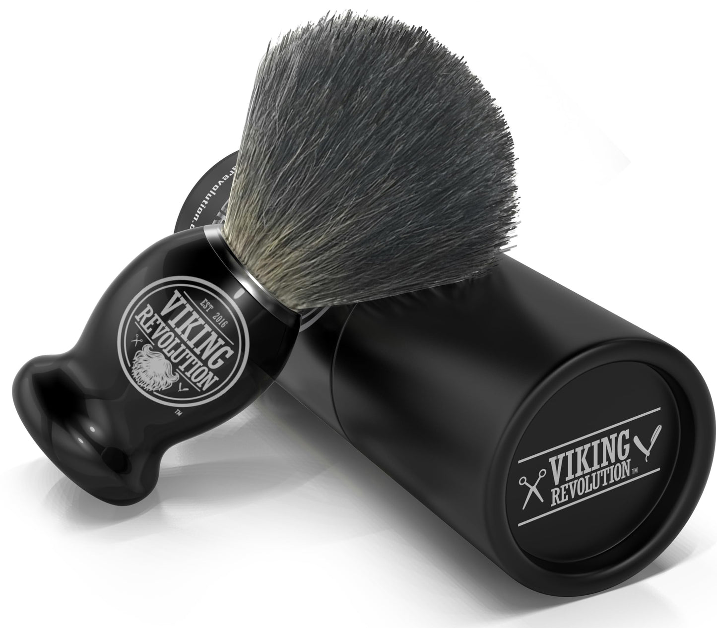 Viking Revolution Badger Hair Shaving Brush- Shave Brush for Wet Shave Using Shaving Cream & Soap- Best Shave of Your Life for Safety Razor, Double Edge Razor, Straight Razor or Shaving Razor
