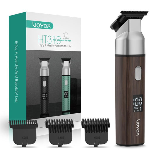 VOYOR Body Hair Trimmer for Men,Electric Razor,Versatile Groin & Body Trimmer,Waterproof and Cordless Shaver, Manscaper for Men, USB-C Charging Groomer,Ceramic Blade Razor Male Grooming HT310 (Black)