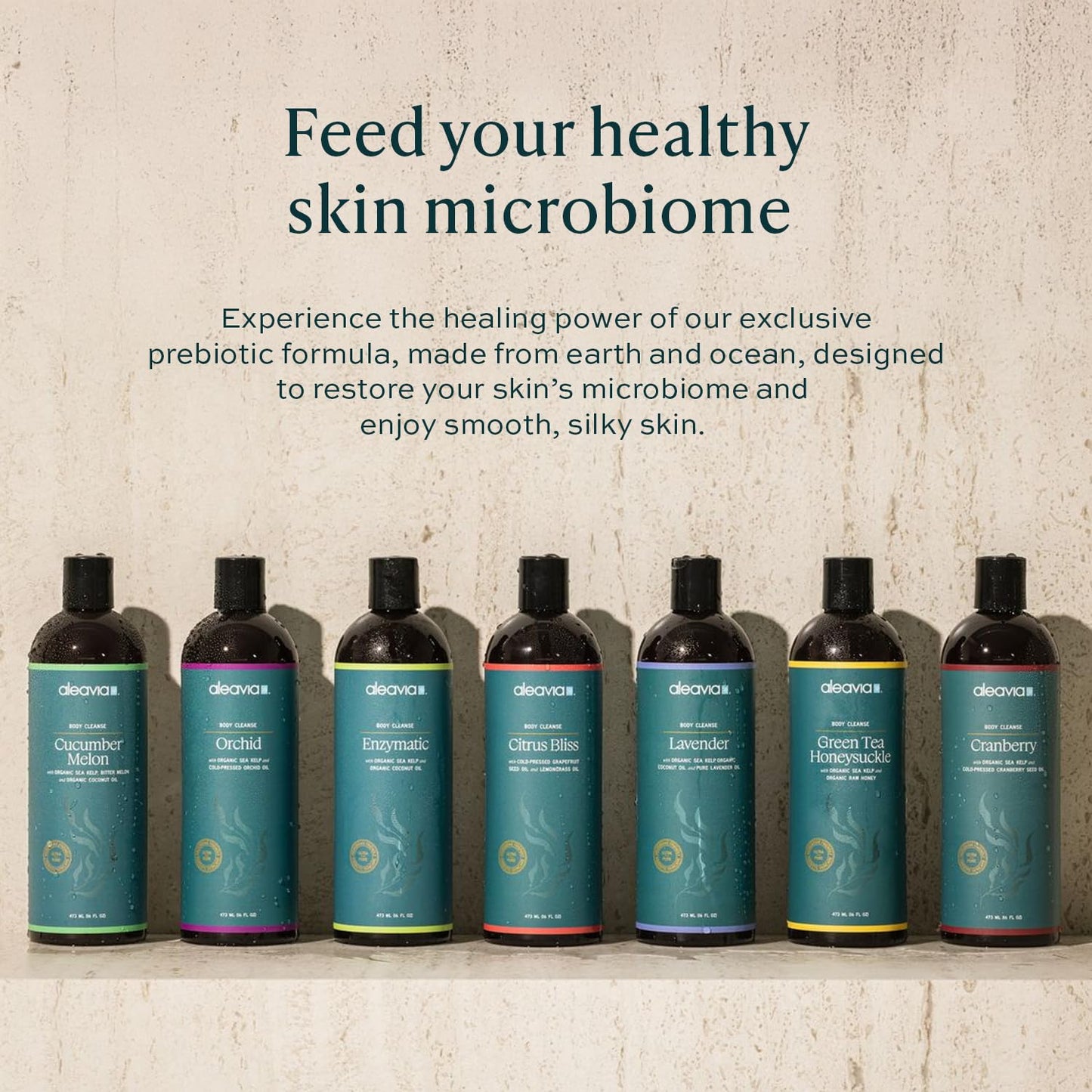 Aleavia Body Cleanse - Organic Prebiotic Body Wash with Essential Oils | Cranberry Scent, 16 Oz