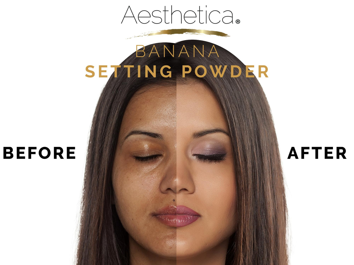 Aesthetica Setting Powder – Matte Finishing Makeup Loose Setting Powder – Flash Friendly Powder Foundation - Loose Face Powder Includes Velour Puff