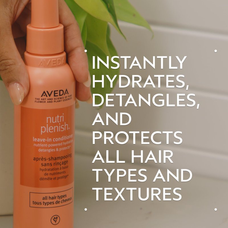 Aveda Nutriplenish Leave-In Conditioner | Hydrates, Detangles & Replenishes Hair for 72 Hours | Heat Protectant Spray | for All Hair Types | 98% Naturally Derived*, 1 Fl Oz