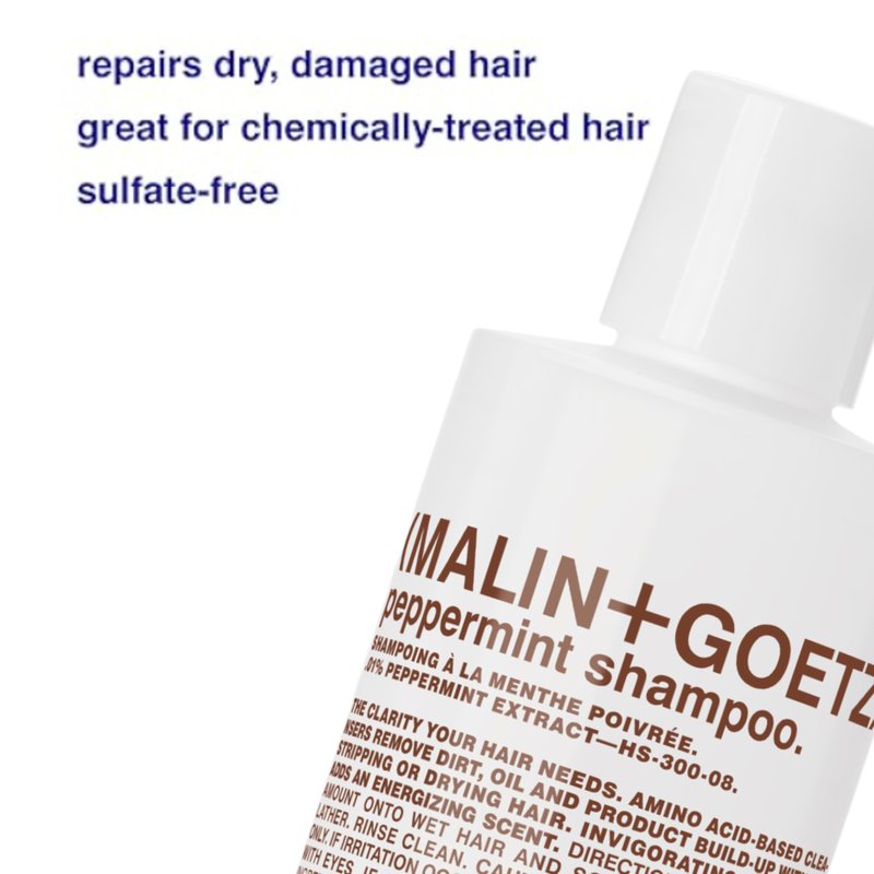 MALIN+GOETZ Shampoo Clarifying Peppermint | Daily Cleanser with Amino Acids | Vegan, Sulfate-Free & Unisex (8 Fl Oz)