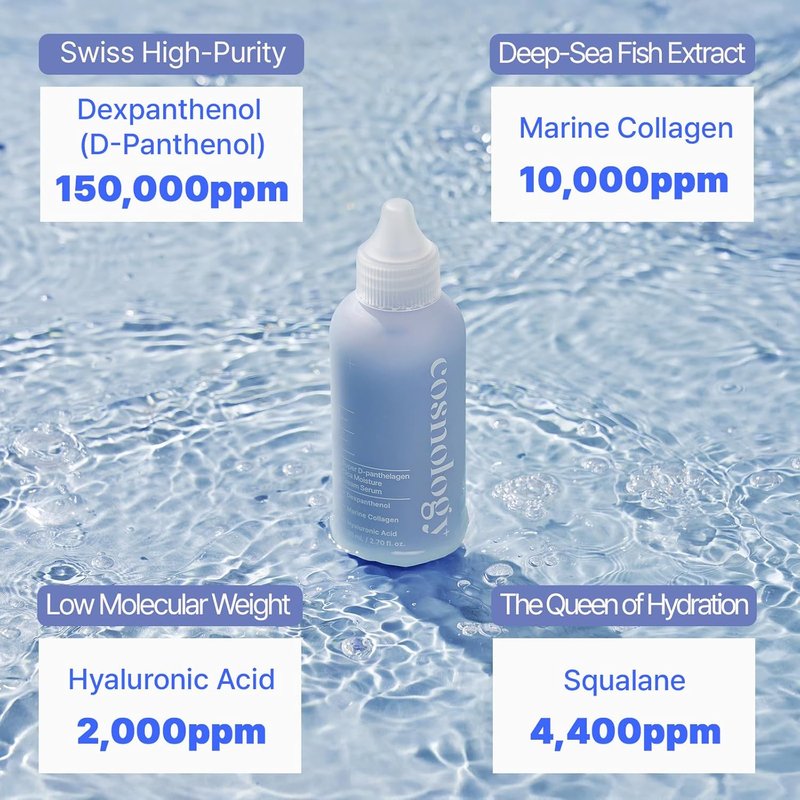**Cosnology 15% D-Panthenol Serum - Intensive Hydration & Skin Recovery with Marine Collagen | 2.70 fl. oz (80ml)**