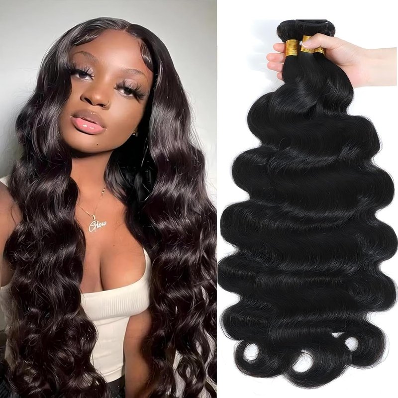 Giginger Bundles Human Hair 300g P4/GREY 8 10 12 inch Deep Wave Human Hair Bundles Highlight Chocolate Grey Unprocessed Quick Weave Soft Sewn In Hair Extensions for Black Women