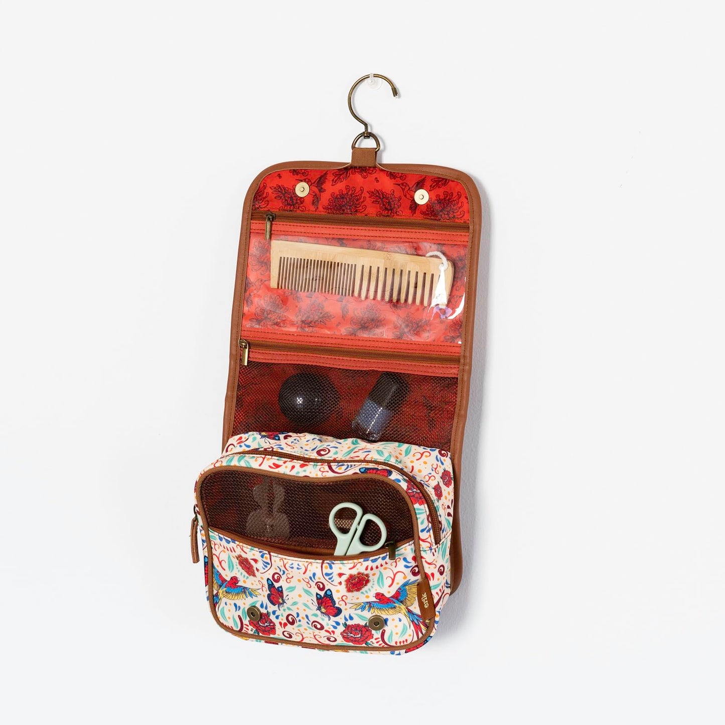 Grupo Erik Frida Kahlo Travel Toiletry Bag with Swivel Hook