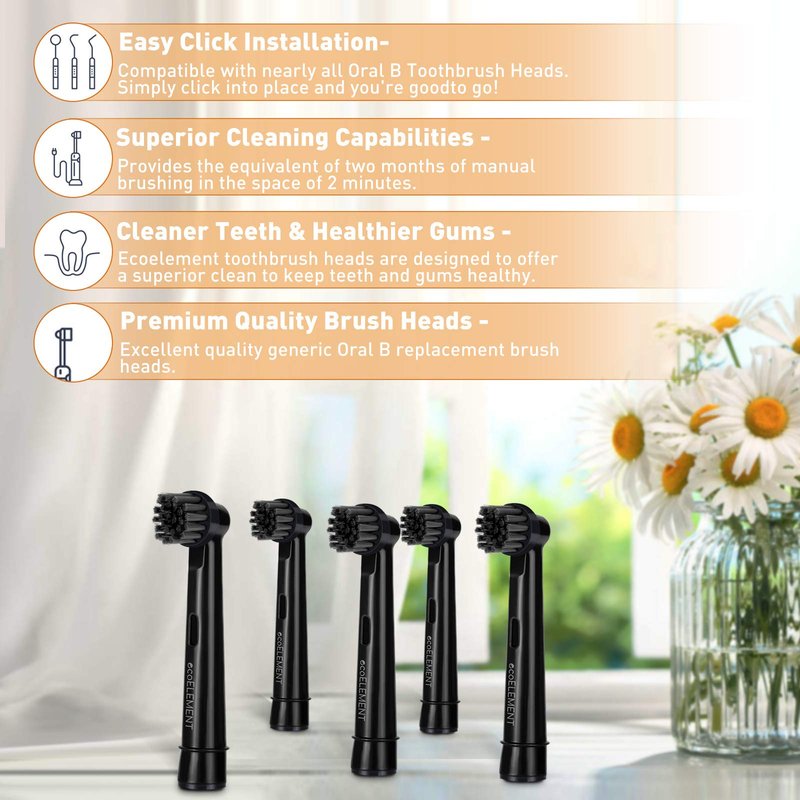 Replacement Toothbrush Heads - ecoELEMENT 8 Pack Electric Toothbrush Heads Brush Heads