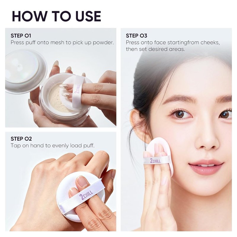 Aqua Setting Powder - Translucent Face Powder with 45% Water Essence | Hydrating Matte Finish, Blurs Pores & Brightens Skin
