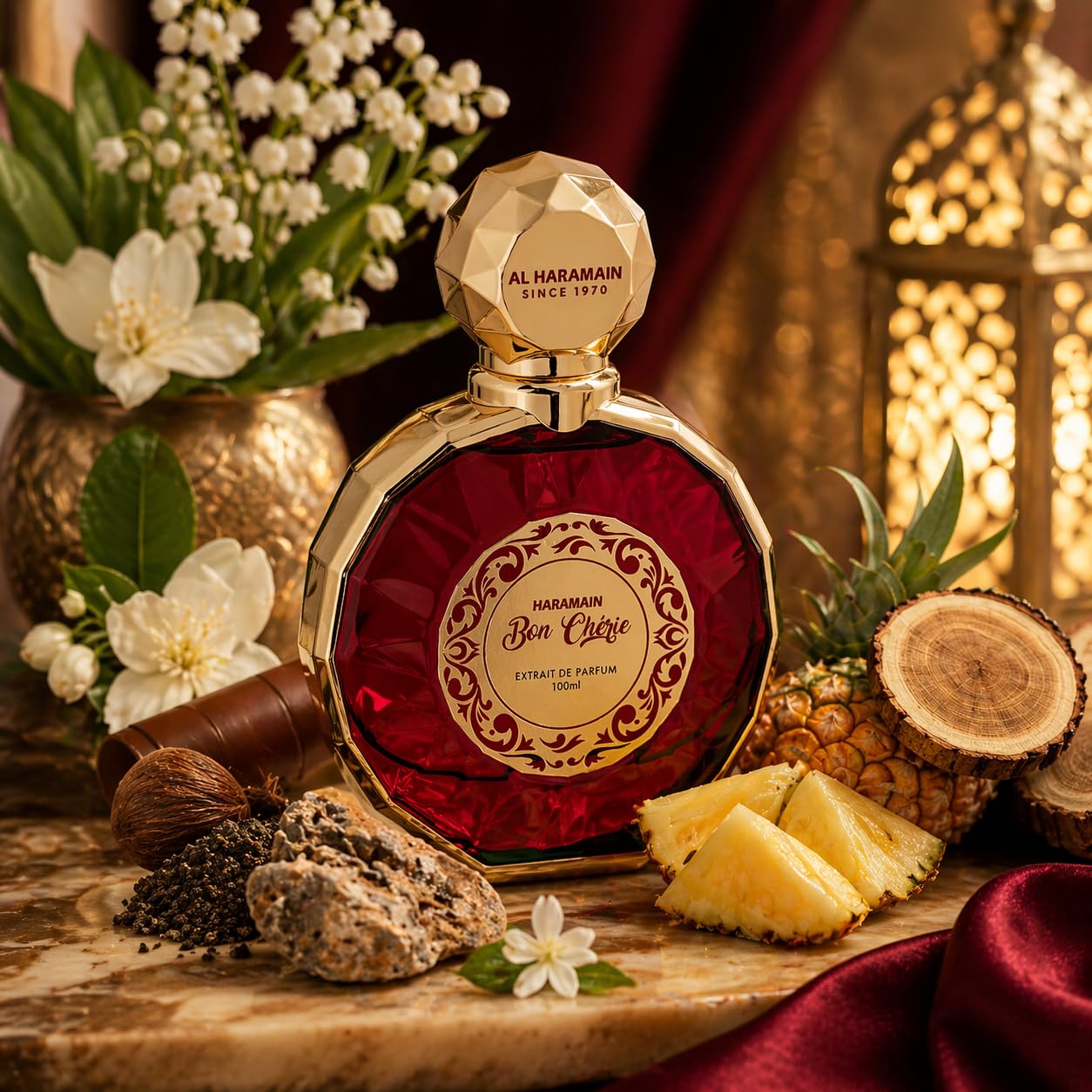Al Haramain Bon Cherie Red Extrait De Parfum Spray for Women, 3.4 Ounce