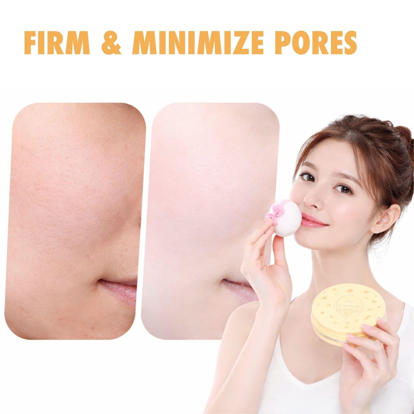 Club Suppin Translucent Pressed Powder makeup, Loose Setting Powder Makeup, Hydrating Face Setting Powder, 24H Long Lasting Overnight Japanese Skincare Made in Japan OSMANTHUS