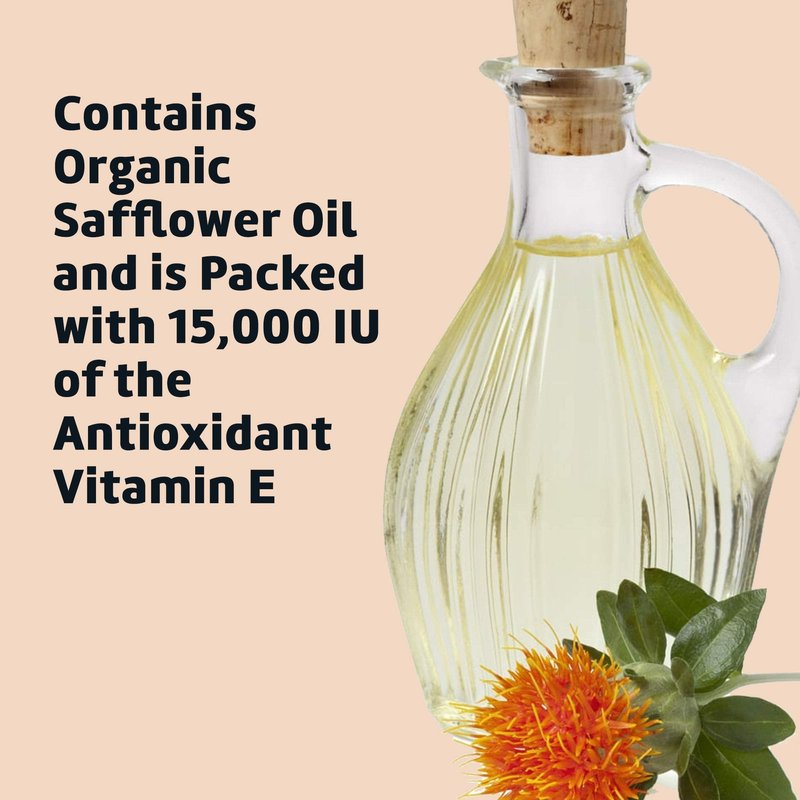 De La Cruz Vitamin E Oil, Vitamin E Oil with Safflower for Skin, Hair, Face and Body, 2.2 FL. OZ. (6 Bottles)