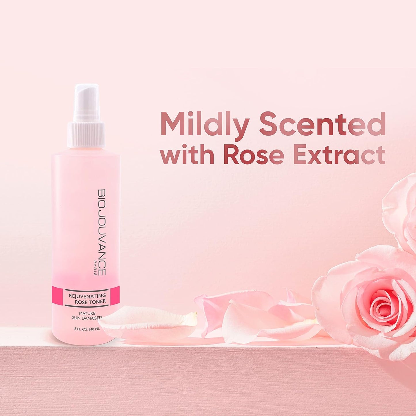 Rejuvenating Rose Toner Spray - Alcohol-Free Hydrating Face Toner for Mature Skin | 8oz / 240ml