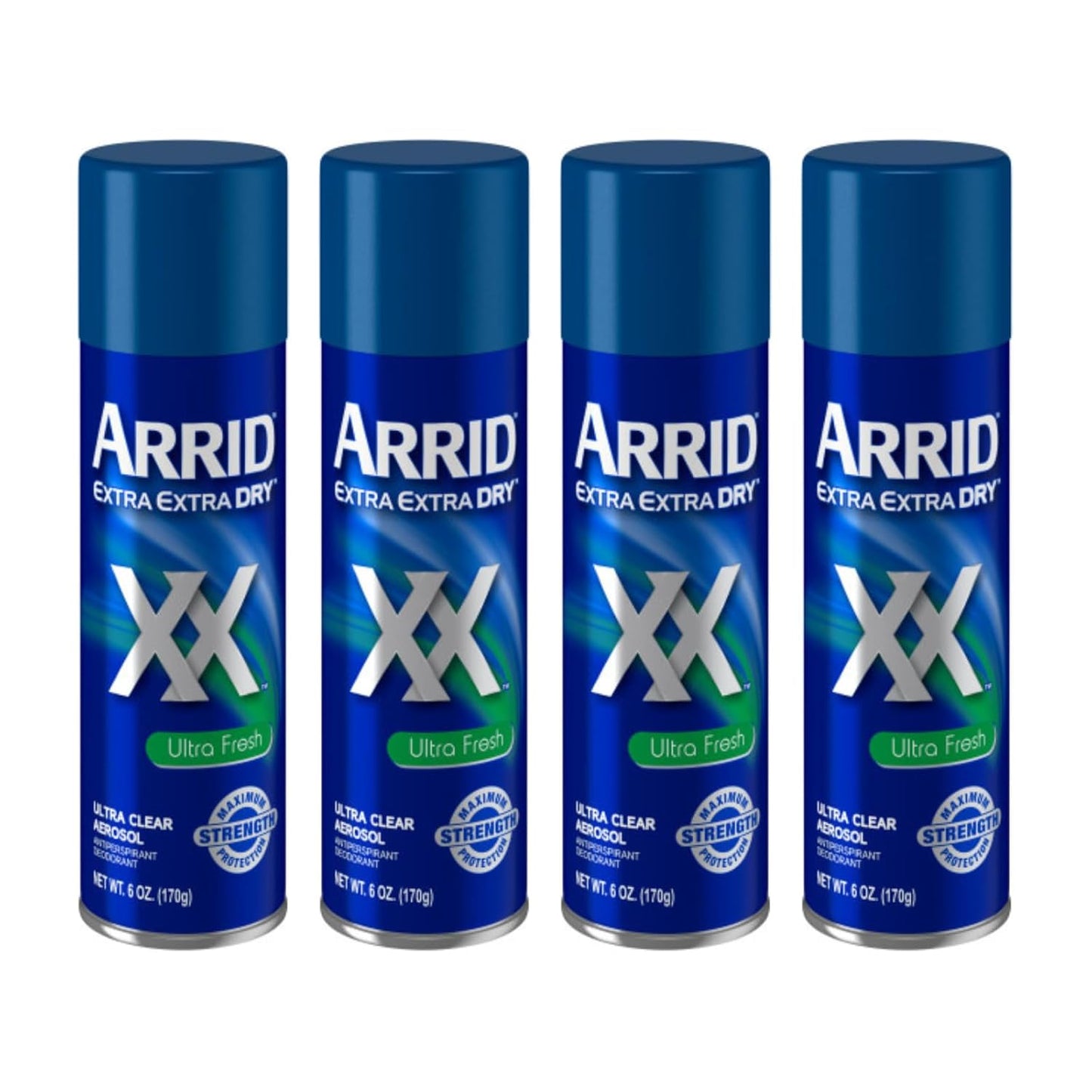 ARRID XX Ultra Clear Anti-Perspirant Deodorant Spray - Ultra Fresh 6 oz | Pack of 4