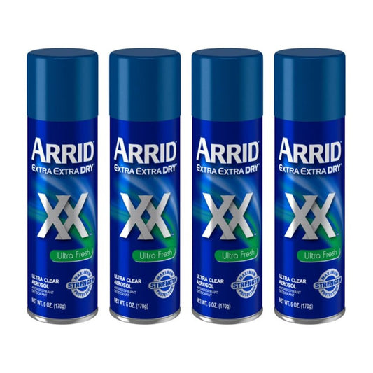ARRID XX Ultra Clear Anti-Perspirant Deodorant Spray - Ultra Fresh 6 oz | Pack of 4