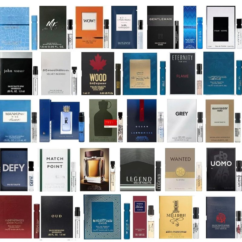 Tradeberry Designer Cologne Samples for Men – 10 Piece Variety Set | Authentic Sample Vials | Travel Size Cologne Discovery Kit | Top Men’s Fragrance Sample Set