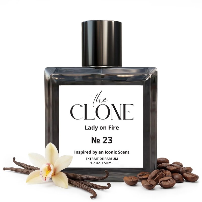 Clone, Lady on Fire No. 23 - Inspired by Y S.L's B.lack O.pium For Women, Extrait de Parfum, Luxury Fragrance, Ambery Vanilla Perfume Spray, 1.7 Fl Oz (50ml)