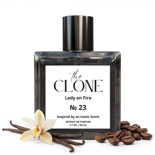 Clone, Lady on Fire No. 23 - Inspired by Y S.L's B.lack O.pium For Women, Extrait de Parfum, Luxury Fragrance, Ambery Vanilla Perfume Spray, 1.7 Fl Oz (50ml)