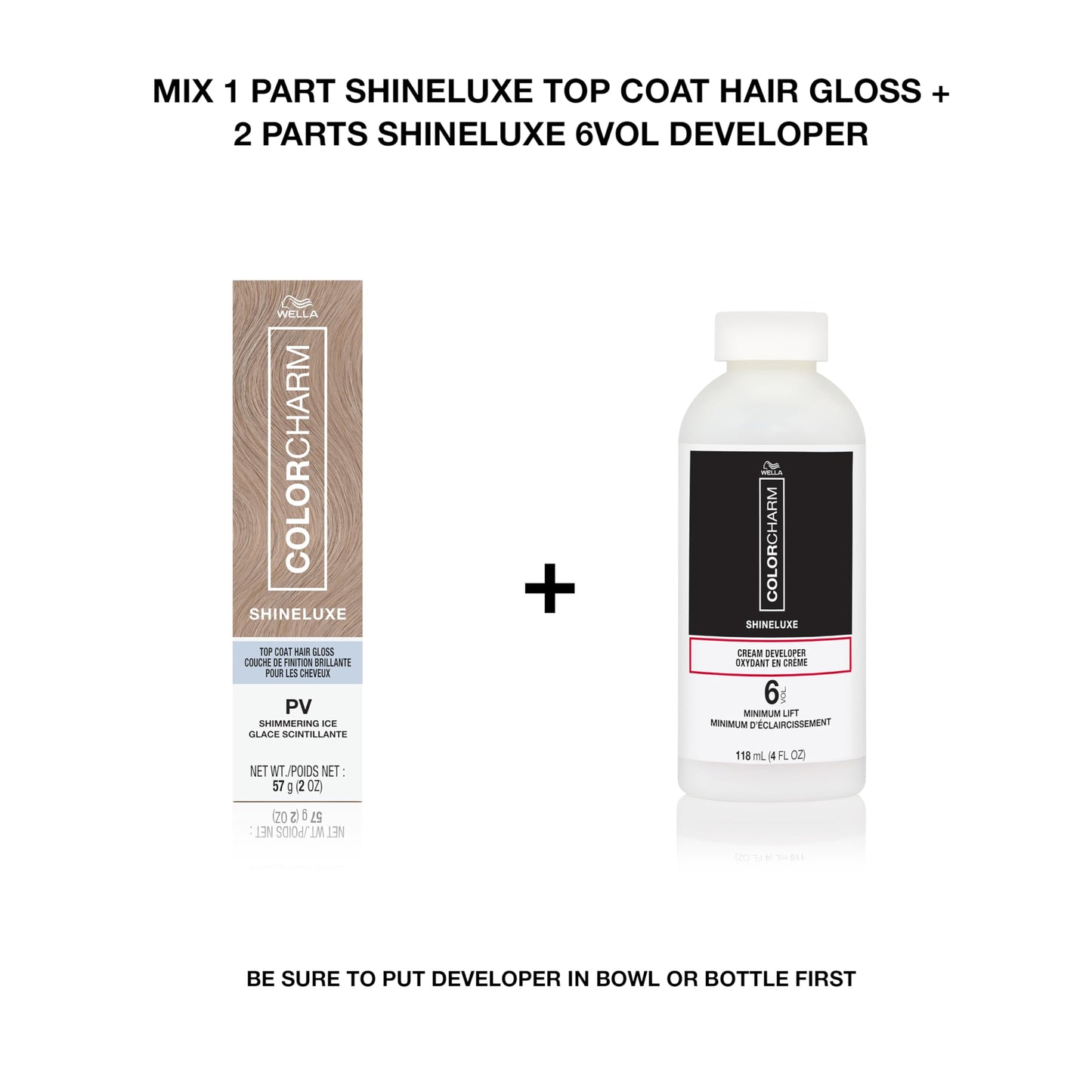 COLORCHARM ShineLuxe Top Coat Hair Gloss | Clear Shine Booster | 2 oz.