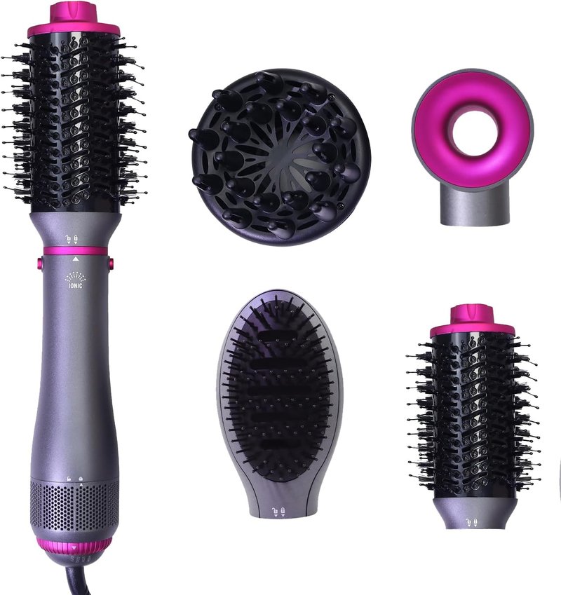 4-in-1 Blow Dryer Brush - Hot Air Styler with Negative Ion Technology for Smooth, Volumized Hair | Salon Quality Finish