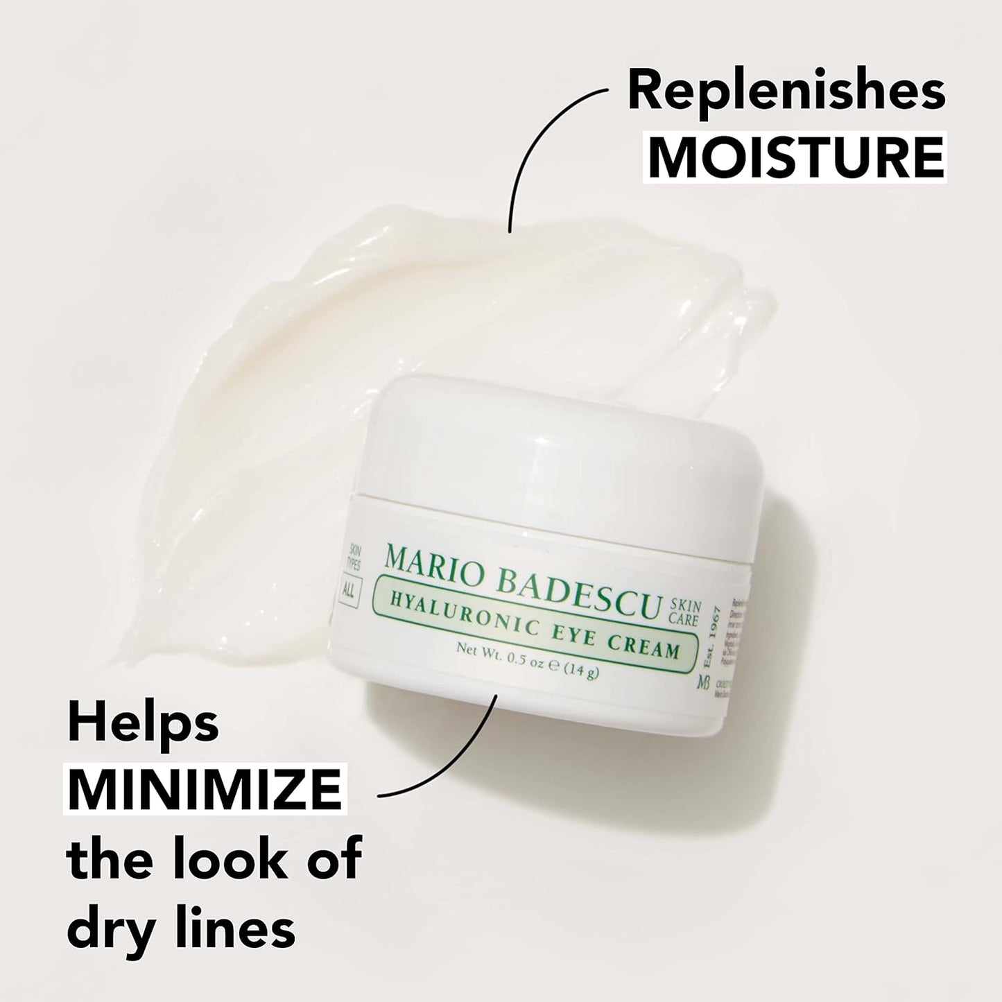 Mario Badescu Eye Cream for Dark Circles & Puffiness - Hydrating Anti-Aging Treatment for Fine Lines | 0.5 oz