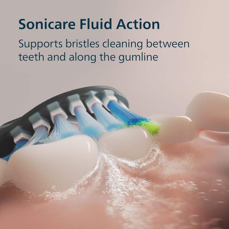 Philips Sonicare 6500 Series Electric Toothbrush - Sonic Technology, 9 Settings, Pressure Sensor | Black, HX7411/08
