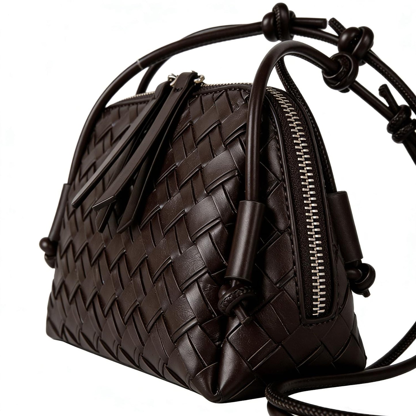JYG Woven Crossbody Bags for Women PU Leather Handwoven Shoulder Bag Mini Satchel Purses with Adjustable Strap 2026
