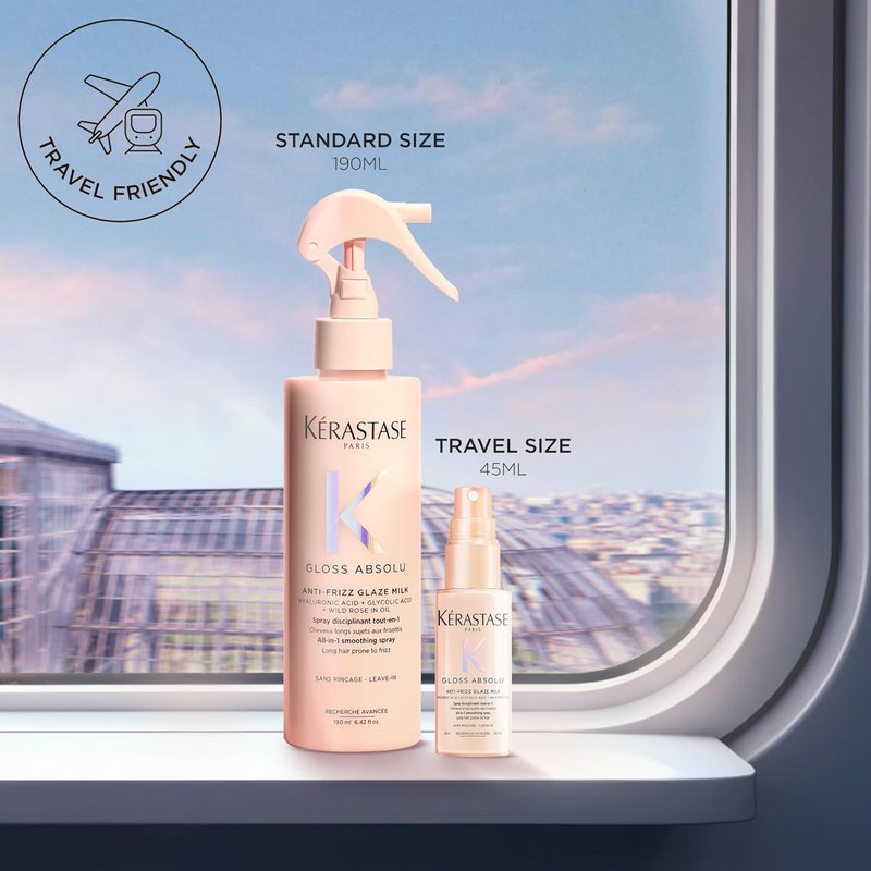 Kerastase Gloss Absolu Anti-Frizz Glaze Milk - Hydrating & Smoothing Treatment for Long Hair | Detangles & Protects from Heat