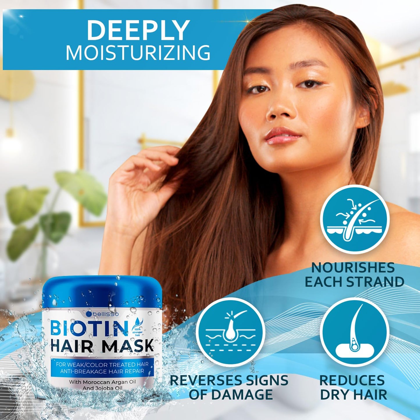BELLISSO Biotin Shampoo and Conditioner Set and Biotin Hair Mask