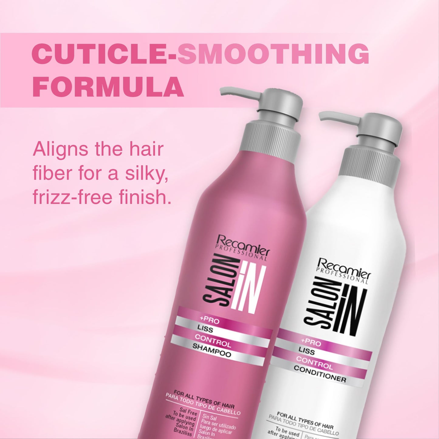Salon In by Recamier | Liss Control Hair Conditioner Anti-Frizz | Frizz Control Hydrating Conditioner | 33.8 fl oz / 1000 ml