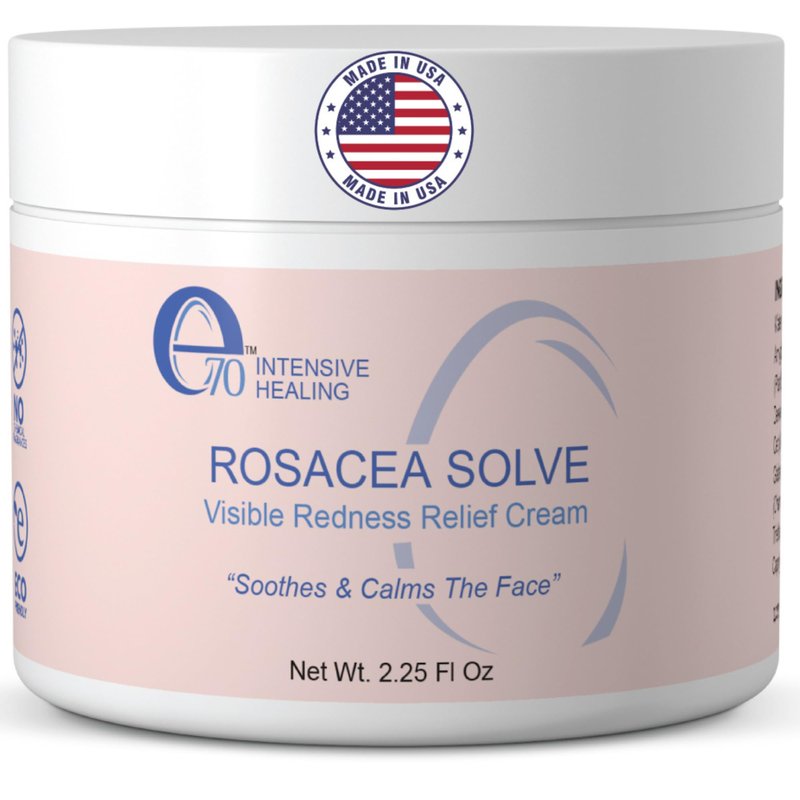 e70 Rosacea Treatment for Face Skincare Cream for Women & Men (Pack of 1) - Gentle Moisturizer Redness Reducing Skin Care - with Aloe Vera & Hyaluronic Acid - Day-Night, Made in USA (2.25 fl. oz.)