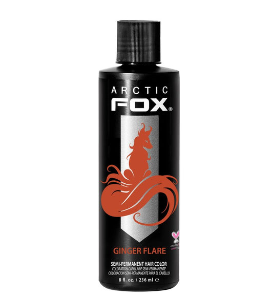 Arctic Fox Semi-Permanent Hair Dye, Vegan & Cruelty-Free, Vibrant Orange Ginger Flare, Ammonia-Free, Conditioning Color for All Hair Types, Long Lasting, 8 fl oz