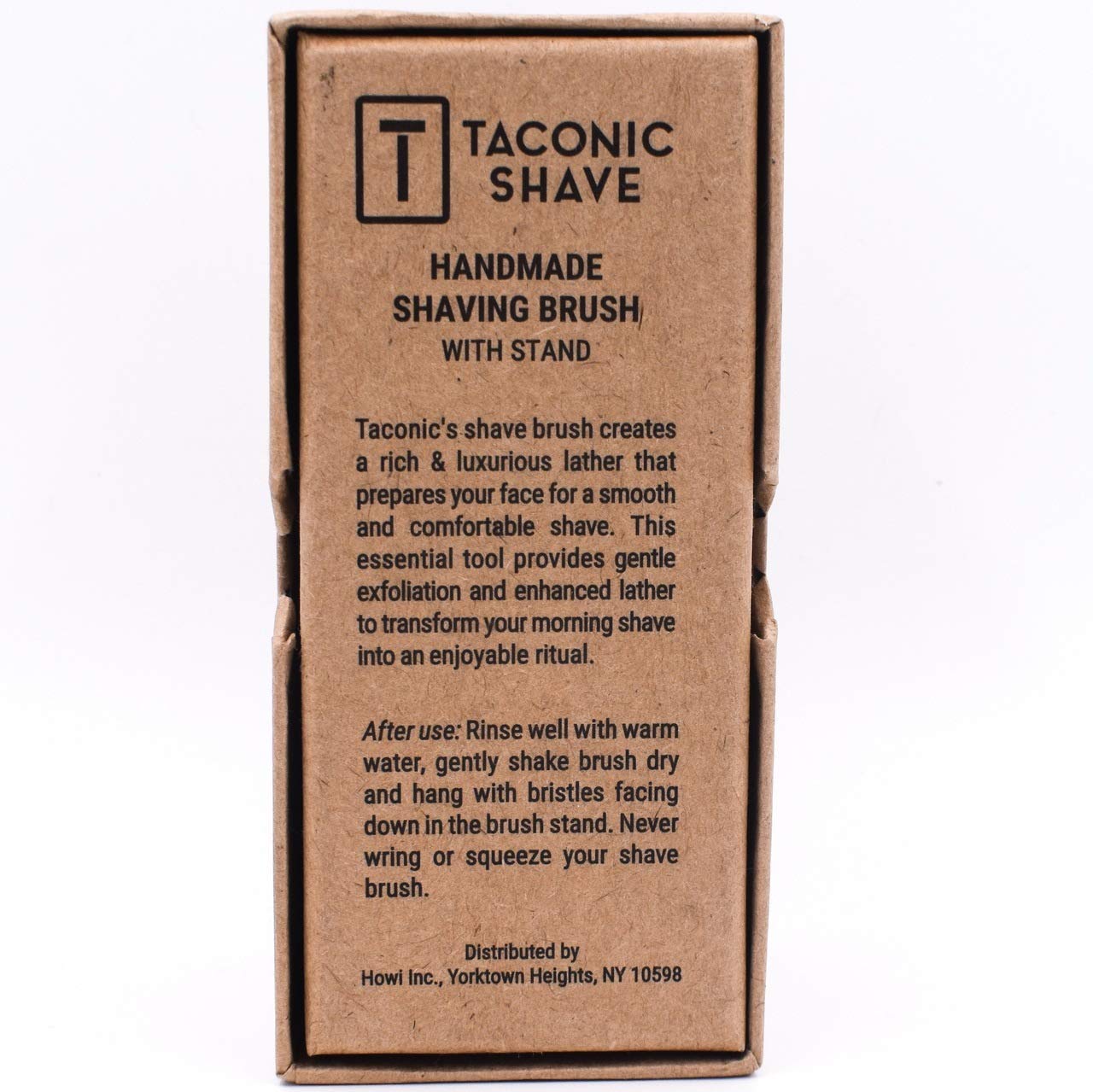 Taconic Shave's 3-Band Pure Badger Luxury Shaving Brush – Deluxe Beechwood and Chrome Handle - Shaving Stand Included