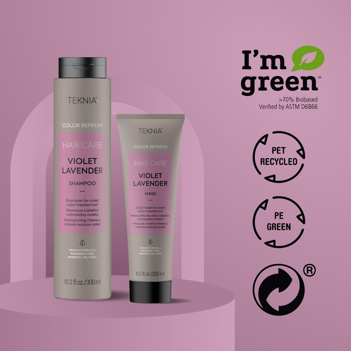 LAKMÉ Teknia Violet Lavender Color Refresh Hair Mask, Color Depositing Conditioner for Purple Hair, 8.5 Fl Oz