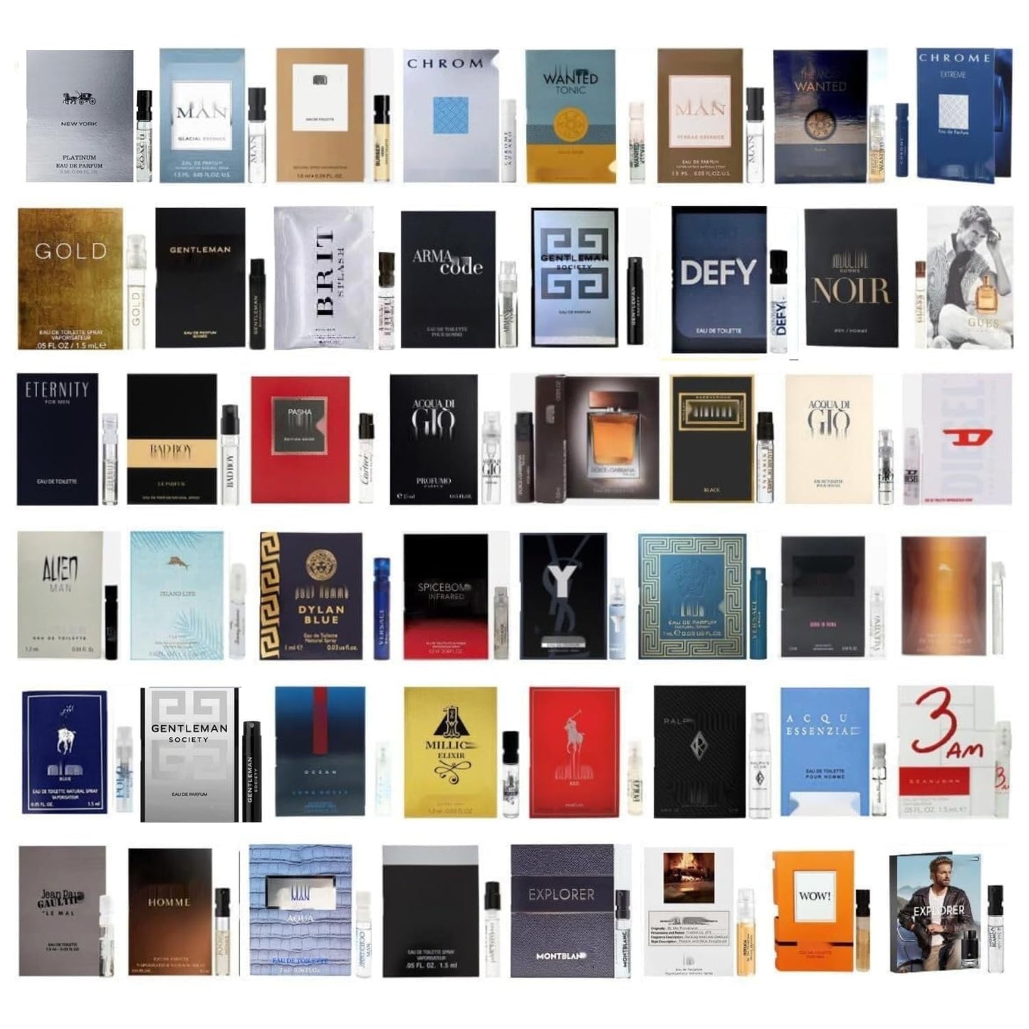 Designer Cologne Sample Vials for Men | 11 Unique Scents Perfect for Travel & Everyday Use