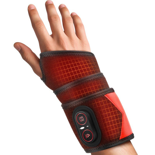 Cordless Wrist Heating Pad for Pain Relief, FSA Eligible Items, Rechargeable Wrist Massager for Carpal Tunnel, Red Light Heated Wrist Brace Wrap, HSA Approved Products Only
