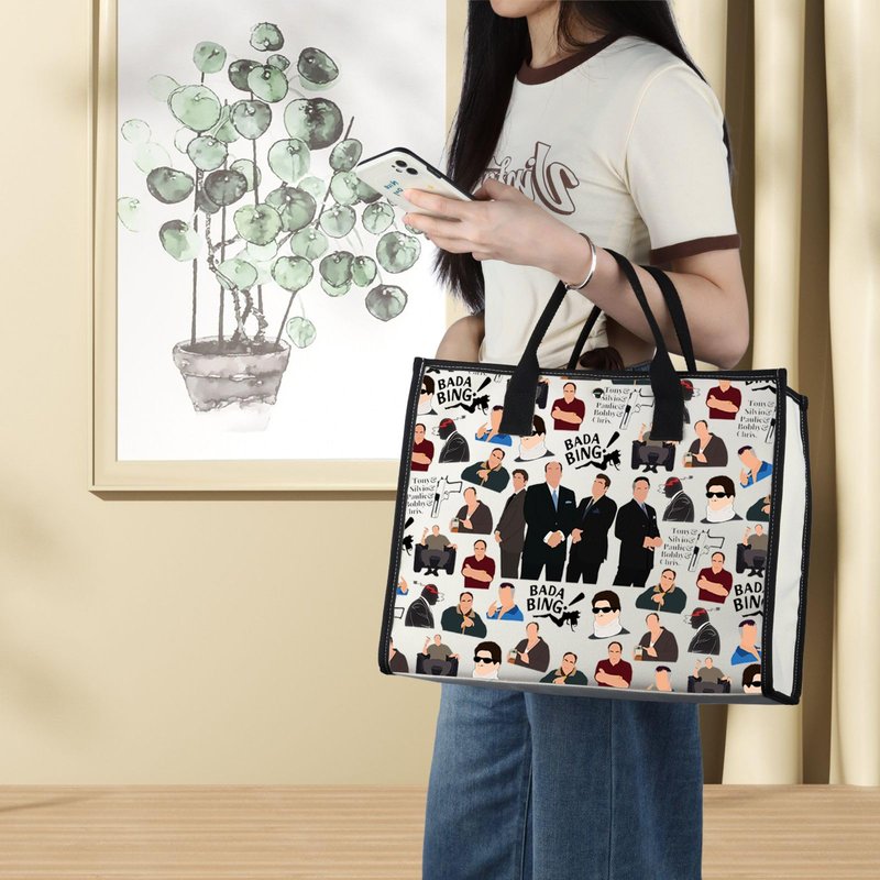 BWWKTOP Gangster Character Cosmetic Makeup Bag Mob Character Fans Inspired Gifts Classic Gangster Merch (BAND BG)