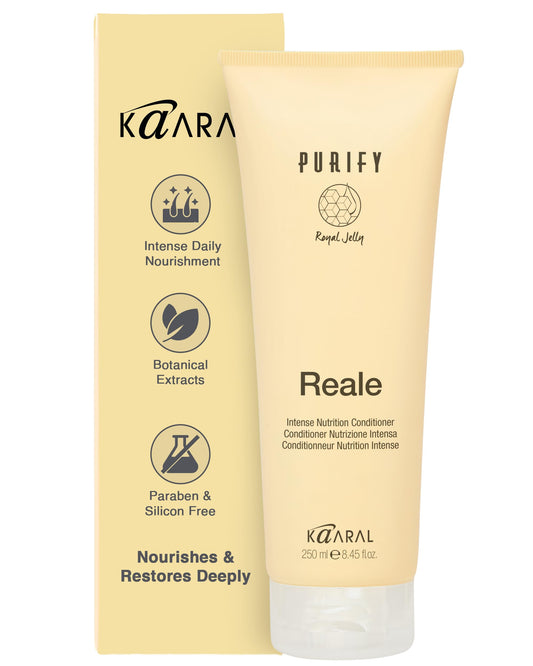 Kaaral Purify Reale Intense Nutrition Hair Conditioner – Deep Moisturizer for Damaged, Dry, or Color Treated Hair – Hydrating Intensive Repair for Women’s and Men’s Curly or Frizzy Hair – 250 ml