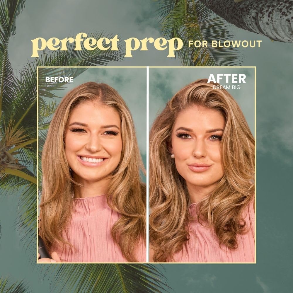 Beachwaver The Co. Dream Big Volumizing Mousse - Full Size (7 Oz) | Lightweight, Flexible Vegan Mousse for Volume & Hold | Add Fullness to Damp or Dry Hair | Polynesian Pink Sugar Fragrance