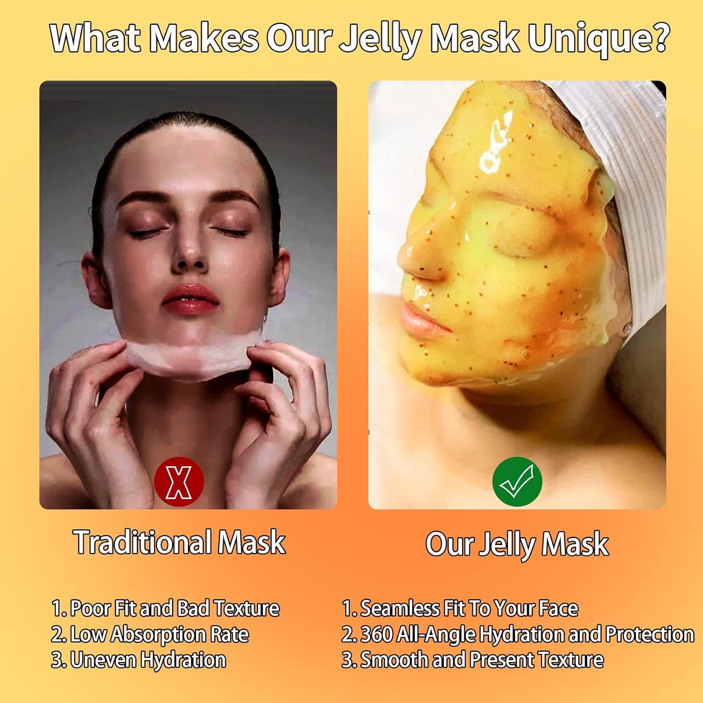 24K Tea Tree Jelly Face Mask - Hydrating, Anti-Aging & Nourishing | Professional Hydrojelly Mask Powder