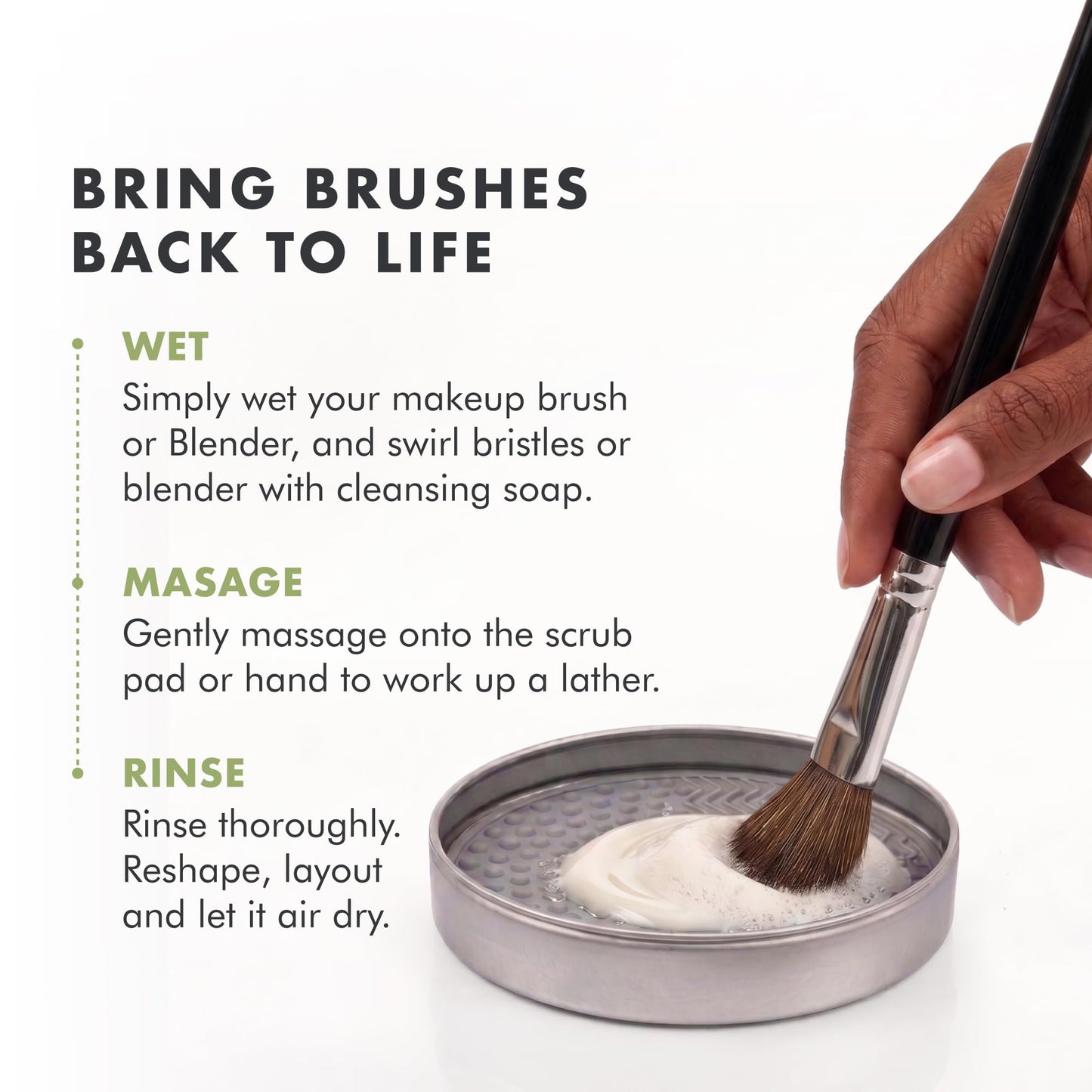 Cinema Secrets Vegan Makeup Brush Cleaner - Sponge & Makeup Brush Shampoo for Deep Cleansing - Removes Build-Up & Stains - Gentle & Cruelty-Free Beauty Tools Accessories