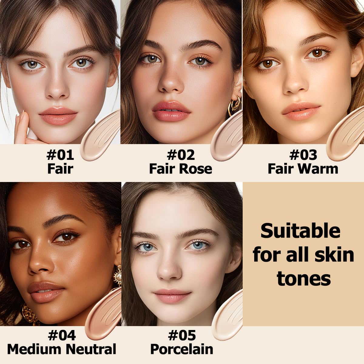 QIC Under Eye Concealer - Hydrating Concealer Full Coverage for Dark Circles, Spots, Acne & Blemishes Delivers A Satin Finish, Long Wear Cruelty-Free, Medium Neutral, 0.34 FL.OZ