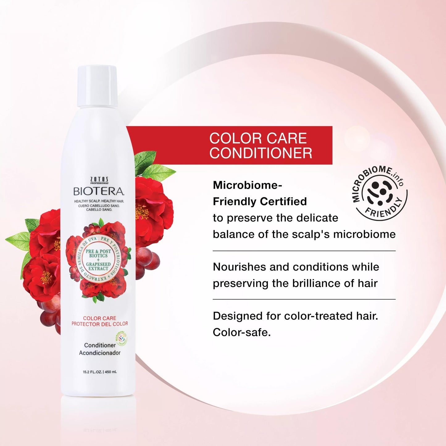 Biotera Color Care Conditioner for Color-Treated Hair - Protects & Extends Vibrancy with Coconut & Grapeseed Extract, Enhances Shine & Softness, Color-Safe, Vegan, 32 Fl Oz