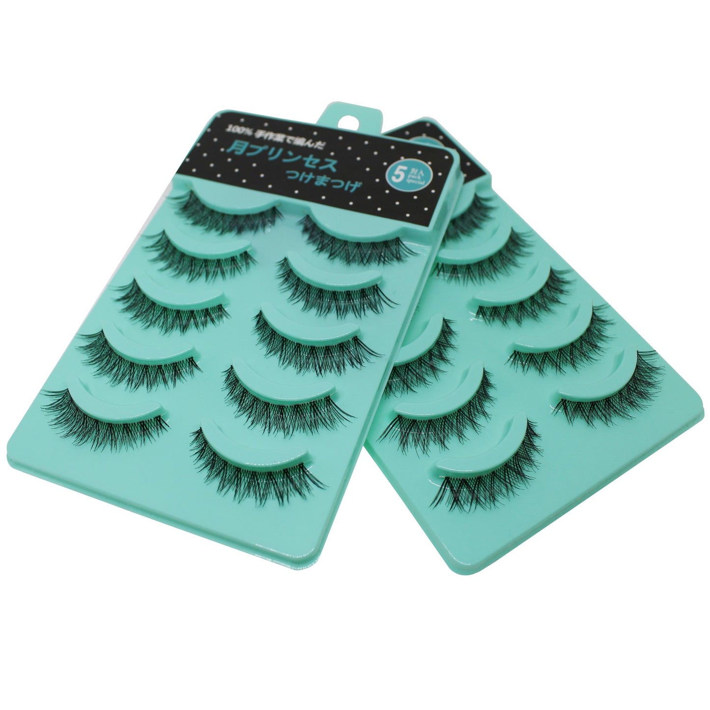 Scala 3D False Eyelashes - Messy Cross Thick Natural Look | 5 Pairs, Short Length (L-12)
