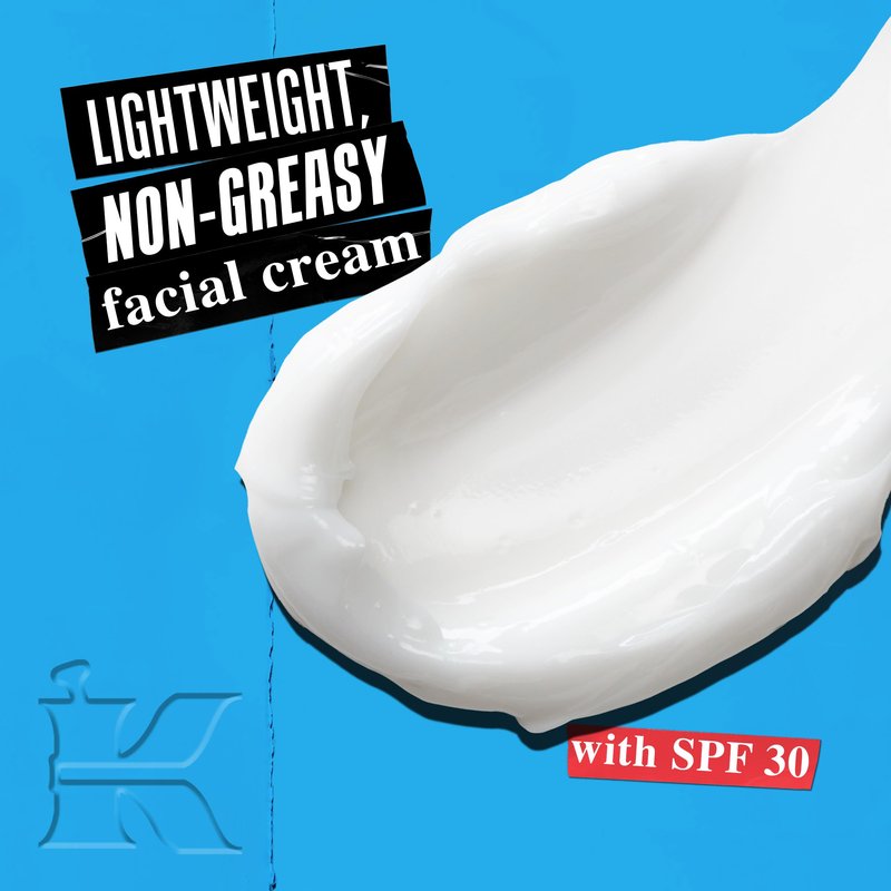 Kiehl's Ultra Facial Cream with SPF 30, Lightweight Daily Moisturizer for All Skin Types, 24-hour Hydration, UV Sunscreen Protection, Non-greasy, Absorbs Quickly, with Glacial Glycoprotein - 1.7 fl oz