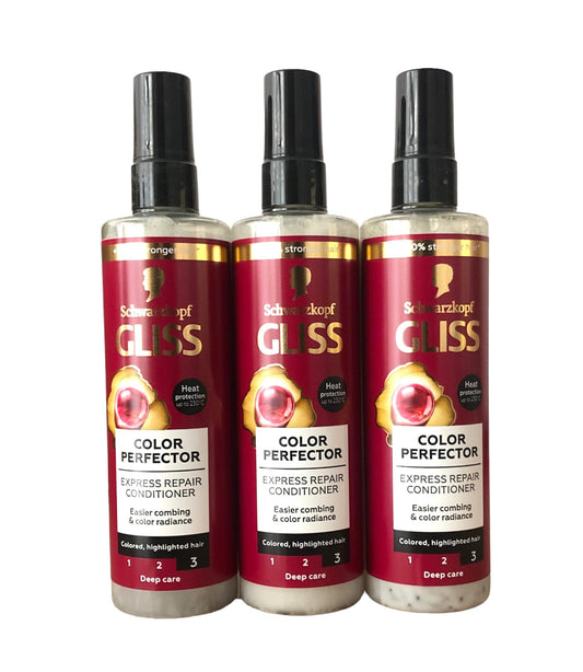 GLISS Hair Repair Leave-in Conditioner, Color Guard Express Repair for Colored or Highlighted Hair, 6.8 Ounces (Pack of 3)